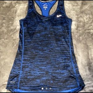 NIKE Women’s Black & Blue Dri Fit Tank Top